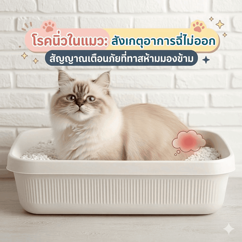 โรคนิ่วในแมว: สังเกตอาการฉี่ไม่ออก  สัญญาณเตือนภัยที่ทาสห้ามมองข้าม